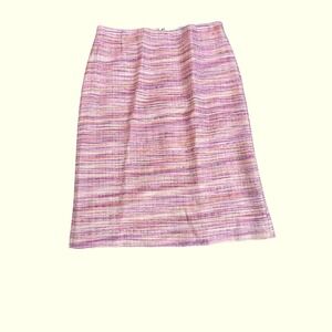 ISABELLA‎ DeMARCO TAHARI LEVINE Tweed Pencil Skirt Pink Multi Color Size 2
